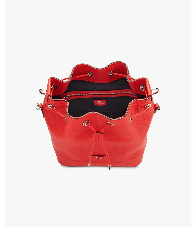 兰姿(lancel) ninon经典水桶包中号单肩斜挎包 lancel红 法国轻奢