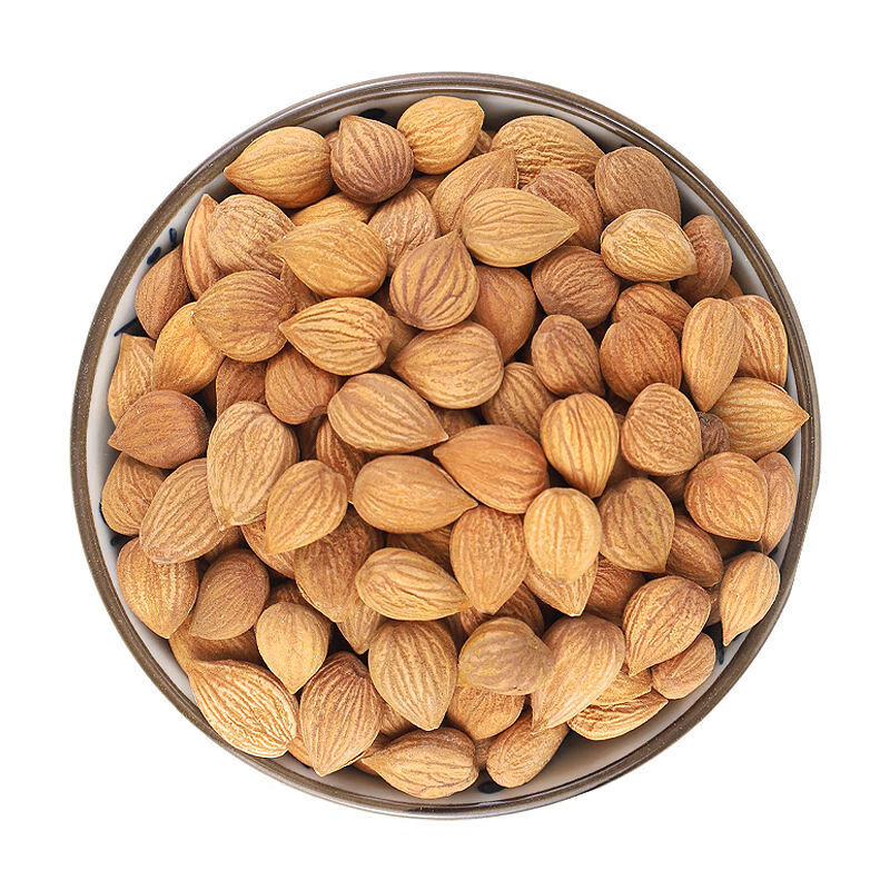 年新货杏仁带皮杏仁苦杏仁药用生北杏仁粉中药材去皮杏仁 去皮苦杏仁