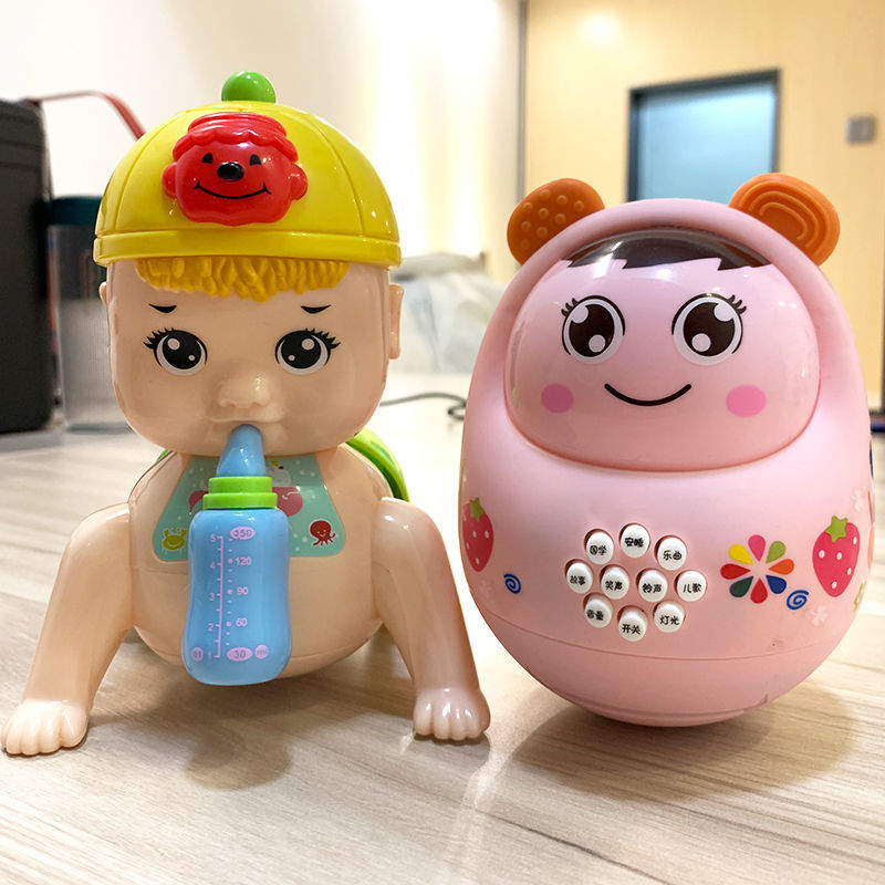 会叫爸爸妈妈宝宝学爬行幼儿爬娃娃612八个月电动爬娃婴儿玩具升级