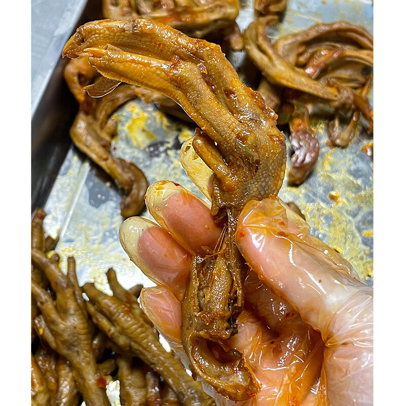 香辣休闲零食特产真空包装开袋即食龙游卤味小吃 香辣鸭头20个【图片