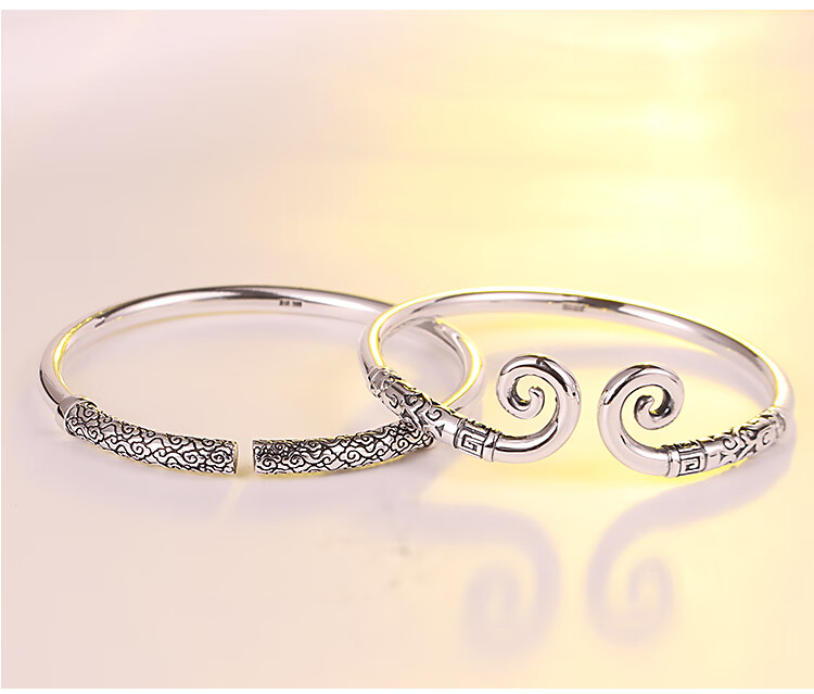倾城一世 人生大事莫三妹同款金箍手镯紧箍咒银手镯c银999女复古情侣