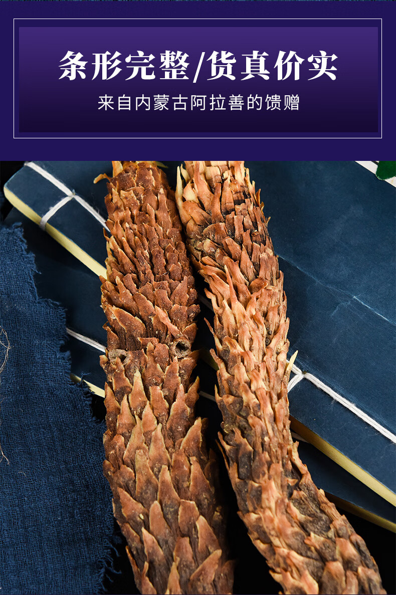 内蒙古阿拉善肉苁蓉整根锁阳片泡酒料茶男性用500g