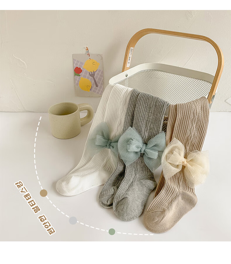 凯蒂猫hellokitty儿童打底裤春秋纯棉女童连裤袜子韩版大蝴蝶结韩版外