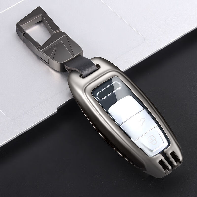 新款奥迪a6l钥匙套2021款奥迪a7a3车钥匙包扣锁匙金属保护壳高档a6l