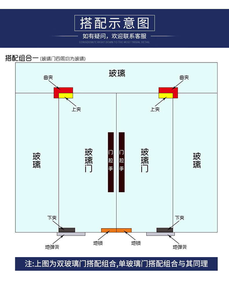 无框玻璃门怎么安装图片