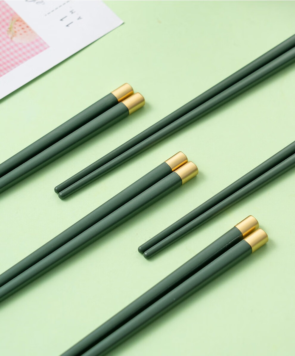 onlycook 彩色合金筷 家庭轻奢风筷子套装 家用创意简约耐高温防滑