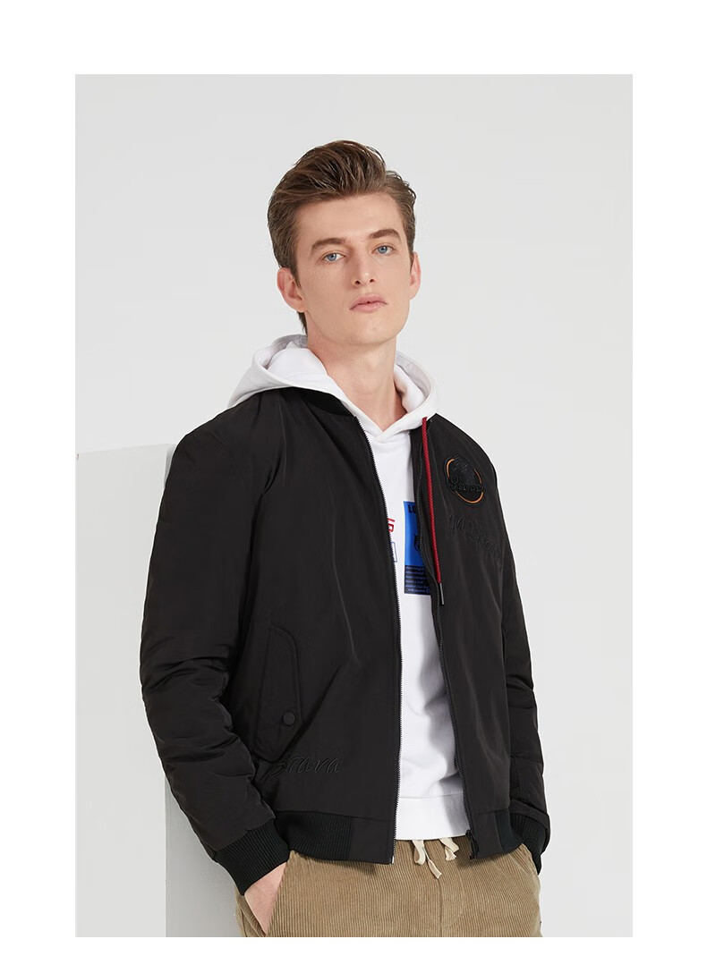 stava斯得雅男装秋冬新款羽绒服男潮流徽章刺绣修身外套68304131s40