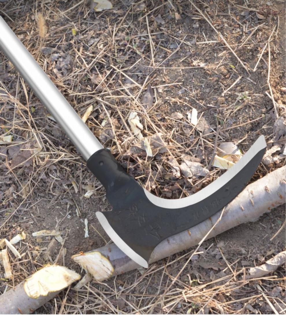 进口砍柴刀 德国进口双镰刀锄头农用神器割草刀长柄柴刀树刀户外刀 桔