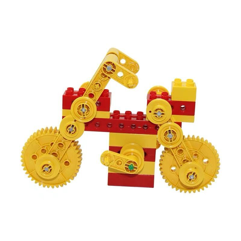 兼容积木机械组9656教具机械组大颗粒积木齿轮散件九孔梁玩具拼装kj