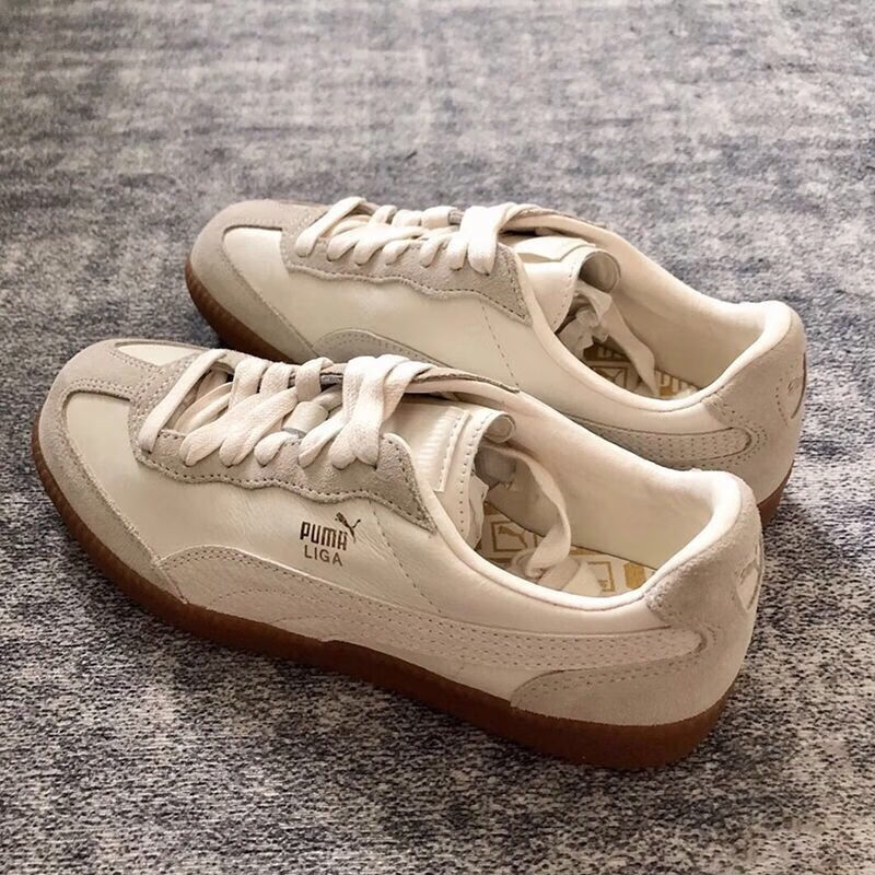 韩版纯原liga德训鞋阿甘鞋复古经典百搭小白鞋情侣休闲板鞋运动鞋米