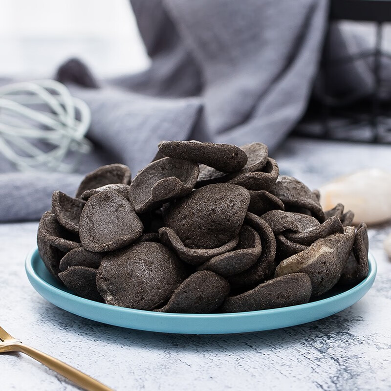 藤野一村黑香墨鱼片罐装墨鱼味网红小零食日本风味膨化非虾片薯片