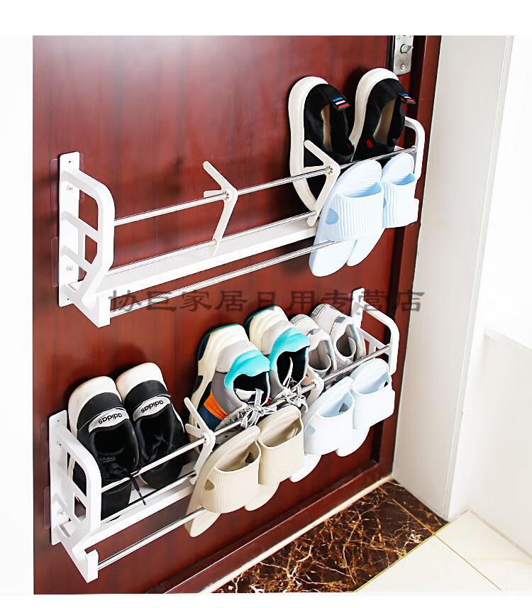 防盗门上的鞋架免打孔铁门磁粘鞋架简易门后挂式鞋柜小户型鞋门上家用