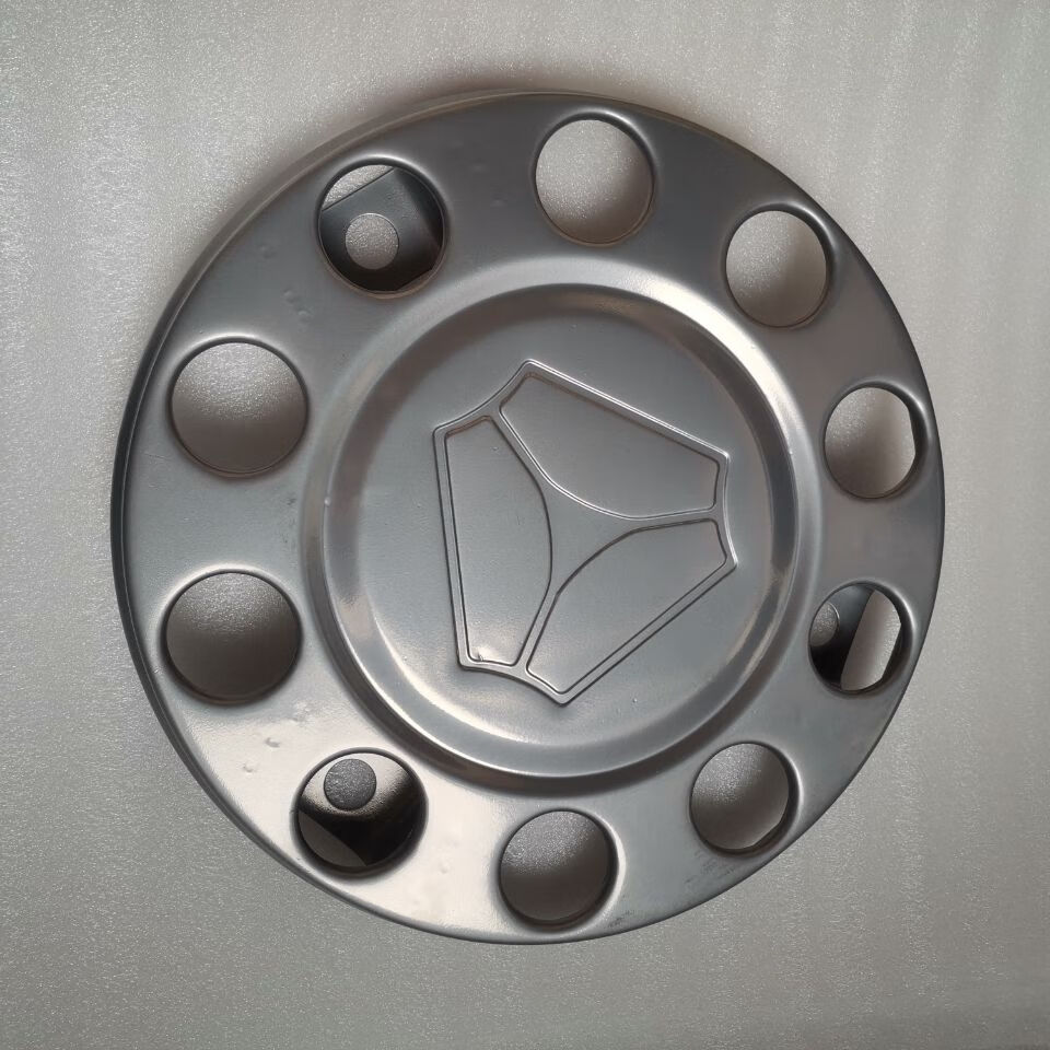 货车轮毂罩汕德卡脚踏圈彩色踏圈不锈钢轮毂罩螺丝保护罩加厚彩色带标