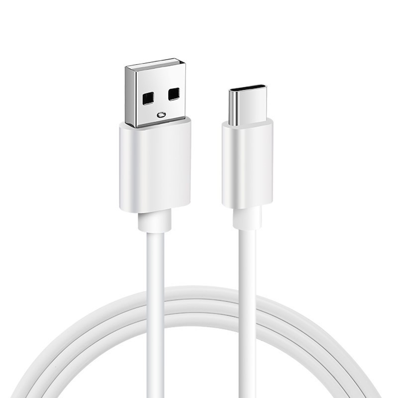 机电源适配器typec宽口数据线ob充电线2米加长白色快充线typec025m