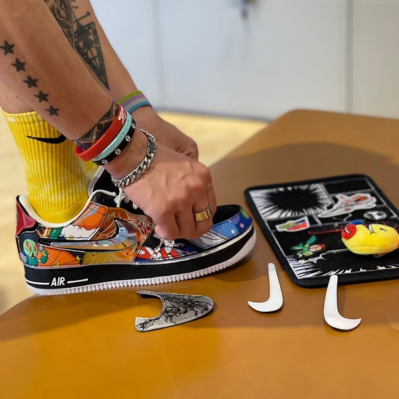 潮nike女鞋af1耐克男鞋板鞋空军一号airforce1二次元可拆卸魔术贴潮流