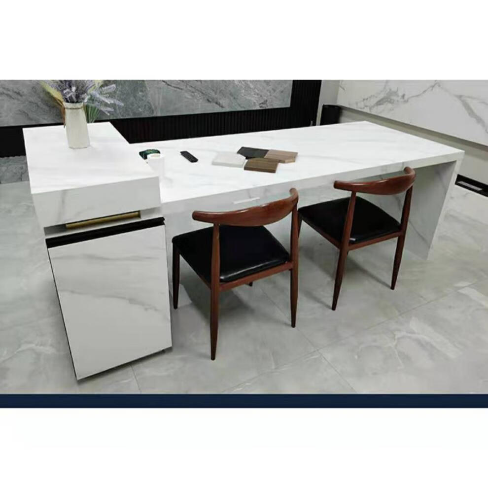 猎卡威 中岛台餐桌组合 吧台式餐桌岩板岛台餐桌一体成品开放式厨房