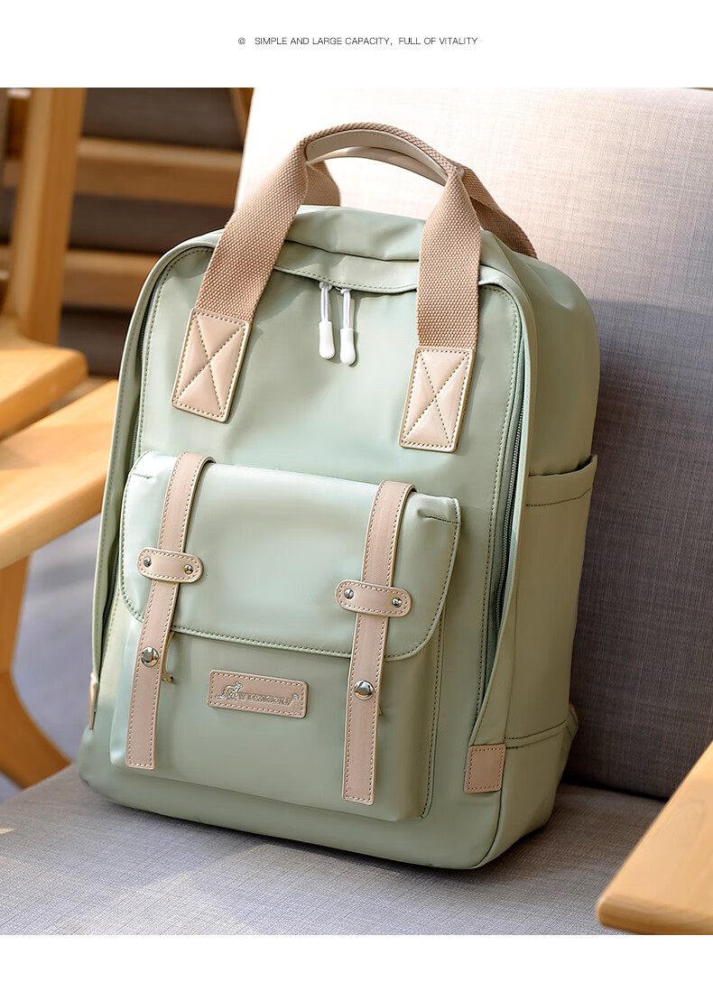 彬澳防水双肩背包女士韩版时尚旅行包休闲电脑包青年学生书包生日礼物
