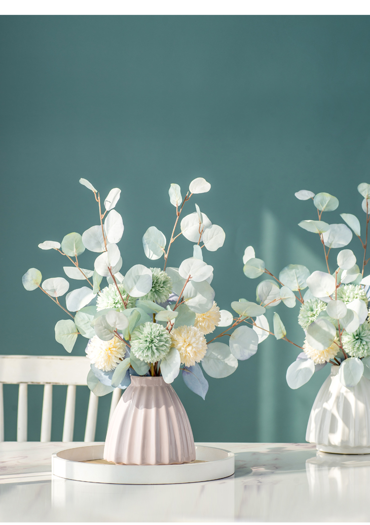 北欧轻奢花瓶酒柜摆件乔迁新居网红直播间现代装饰品高端仿真花艺