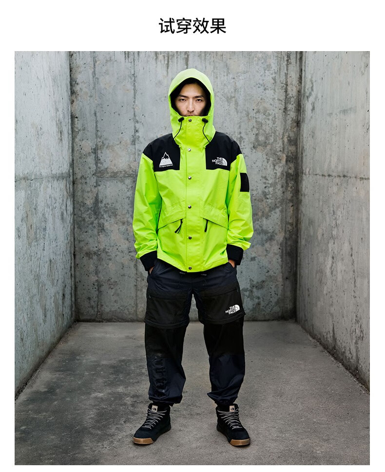 北面(the north face)经典icon1986冲锋衣防水透汽5j4f d6s/绿色 xs