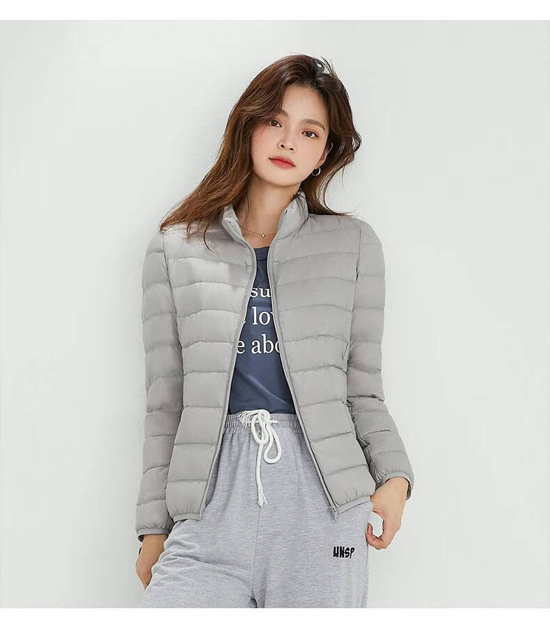 轻薄羽绒服女2021年秋冬新款薄款立领型短款冬女款轻便外套冬季保暖