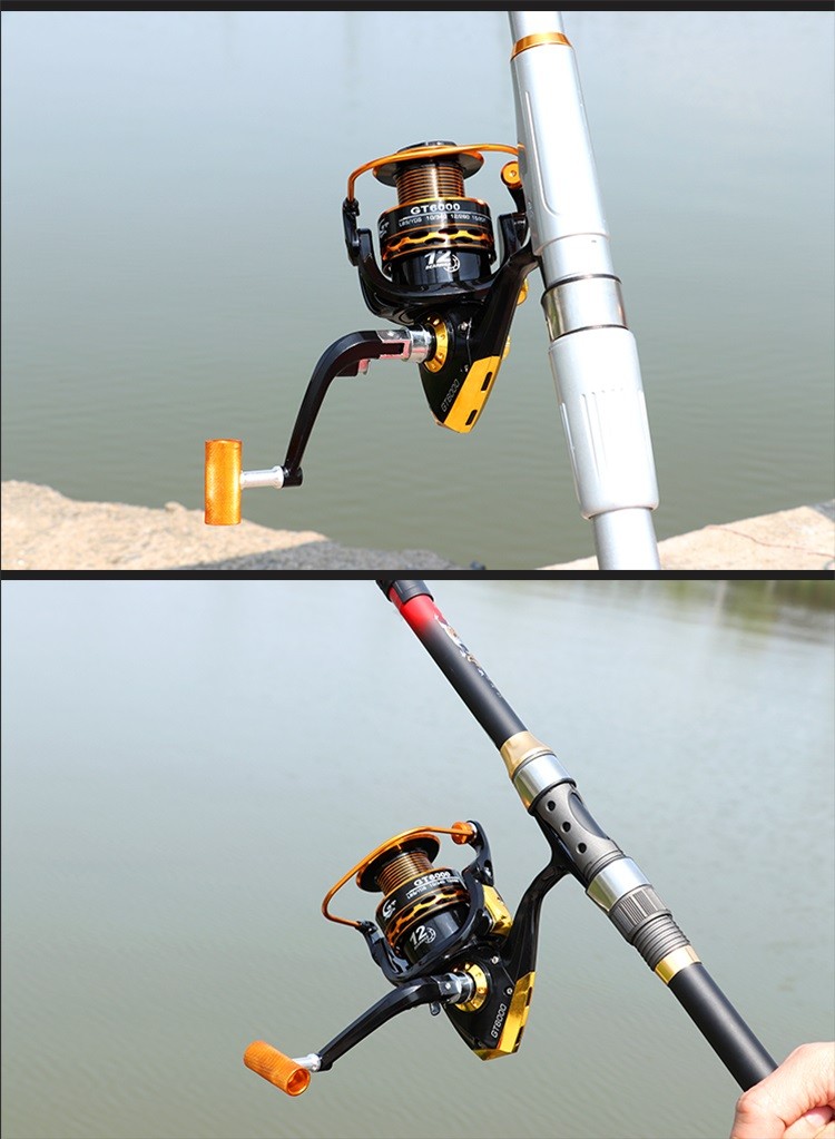 宽福堂达瓦12轴全金属头渔轮海竿轮滑轮手摇轮子鱼线轮鱼轮海杆鱼竿