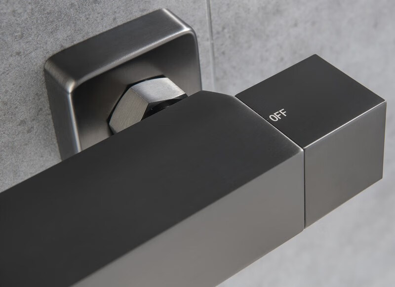 科勒(kohler) 出口欧美枪灰色花洒套装挂墙式恒温淋浴器全铜浴缸升降