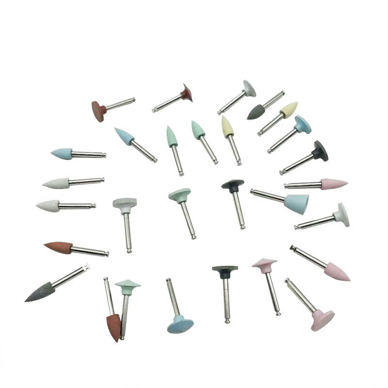 牙科硅胶磨头低速弯机橡胶胶抛光磨头打磨轮型号齐全齿科口腔材料长