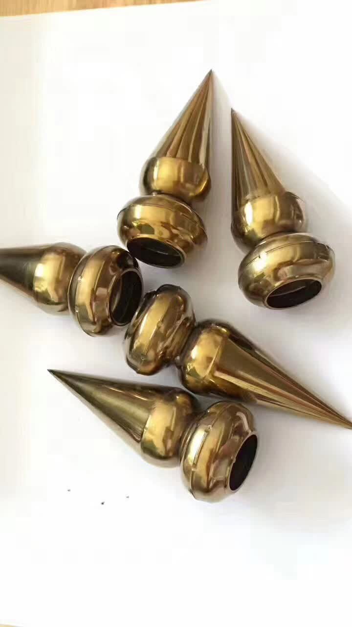 定制201/304不锈钢带座装饰枪头 围栏护栏配件栏杆防盗尖头矛头枪尖