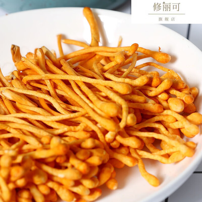 新鲜虫草花鲜品孢头北虫草煲汤优选 精选有机精品鲜虫草花500g(湿货)