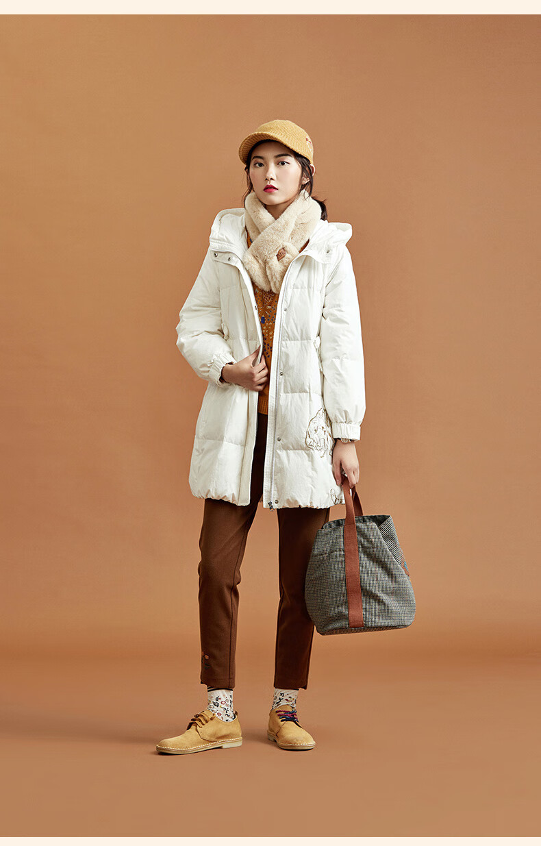 渔牌女装裤子女2021新款秋冬微弹磨毛绒料紧身小脚九分裤 黑 165/68a