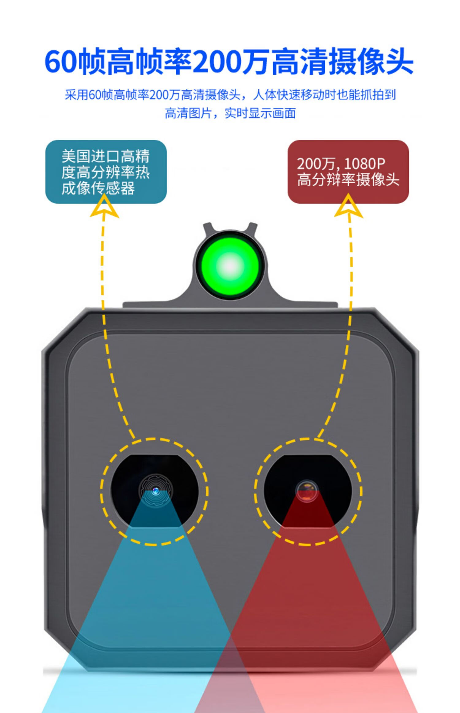 热成像摄像头自动远距离测温仪门口立式商场用一体机 人脸识别测温10s