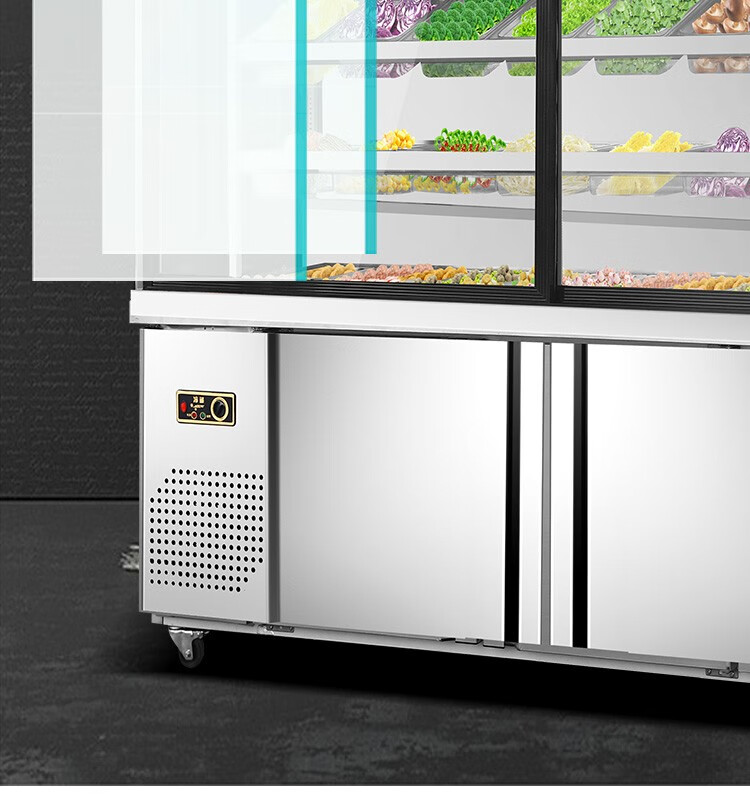 麻辣烫点菜柜商用冰箱推拉门串串烧烤保鲜柜风幕柜冷藏冷冻展示柜青鲨