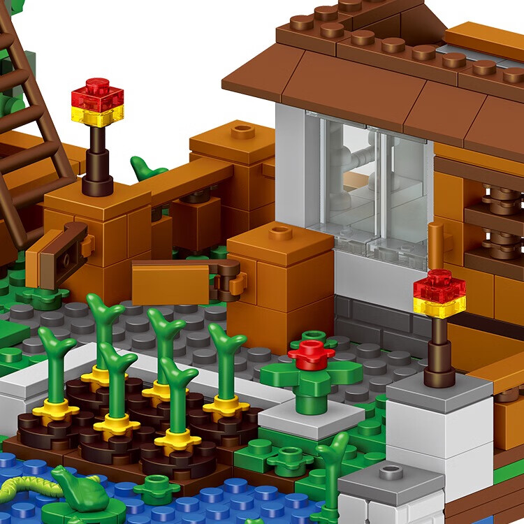 官方认证乐高lego积木我的世界村庄房同款拼装农场子男孩子儿童玩具