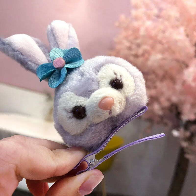 星黛露发夹发圈卡通可爱兔子毛绒夹子少女扎头发皮筋头绳发卡头饰