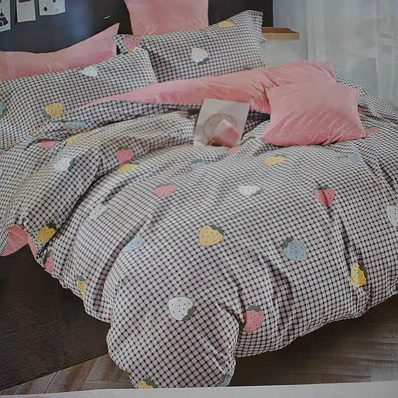 春旺被罩春旺被套160210单人被罩60支精梳棉斜纹ab版栗色墨绿色160