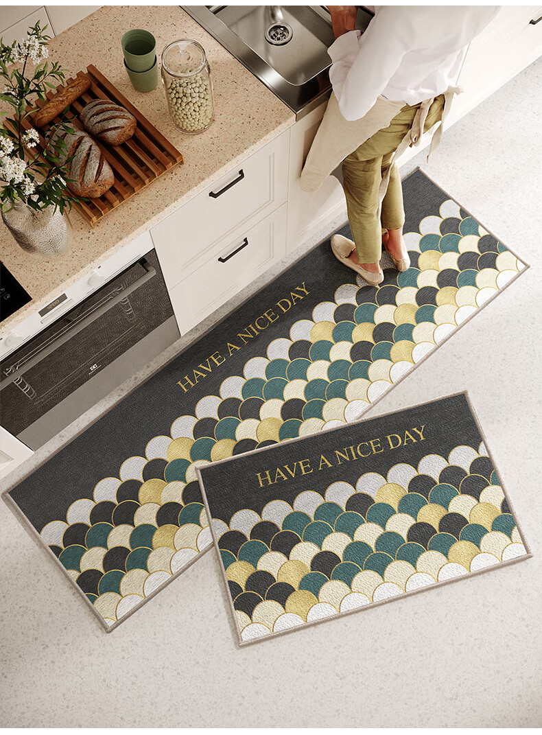 厨房地面防油垫厨房专用防滑防油地垫防油污长条地面吸水吸油耐脏地板