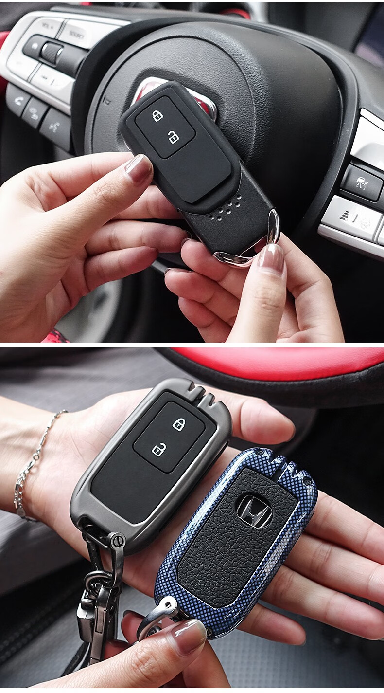 钥匙保护预售年后枪色款锌合金材质内置软胶双重保护2021款飞度专用