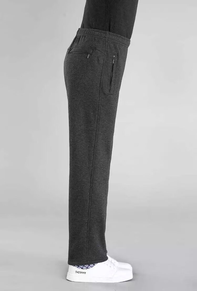 加绒加厚运动裤男羊羔绒裤子男士中老年爸爸卫裤老人棉裤冬季sn7237