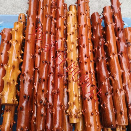 60【新品】贵州檬子棍木短棒木制工艺品天然手把件文玩带刺根雕木雕