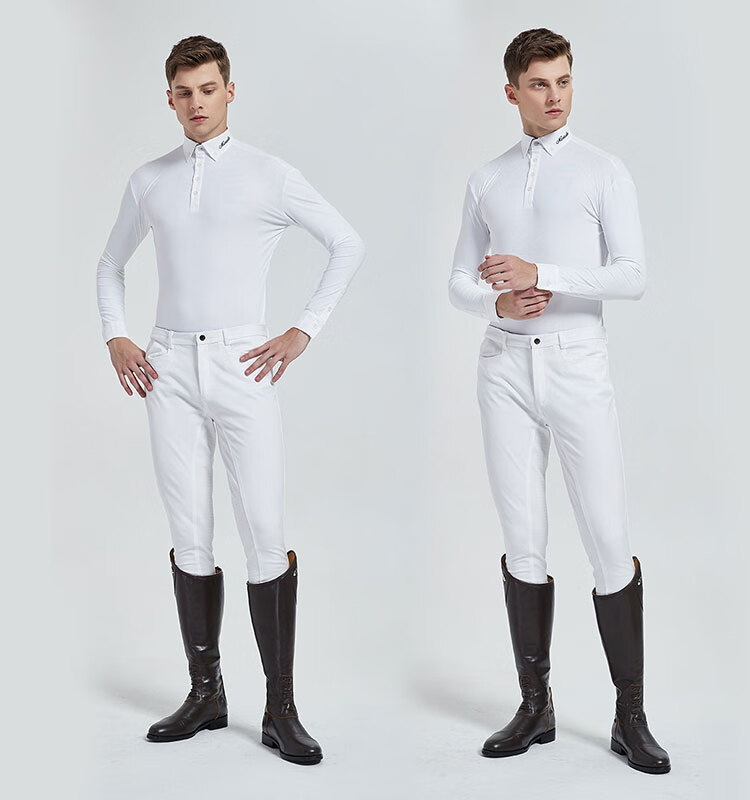 速干透气马术服夏季男款马术衬衫骑马训练比赛马术长袖t恤薄款速干