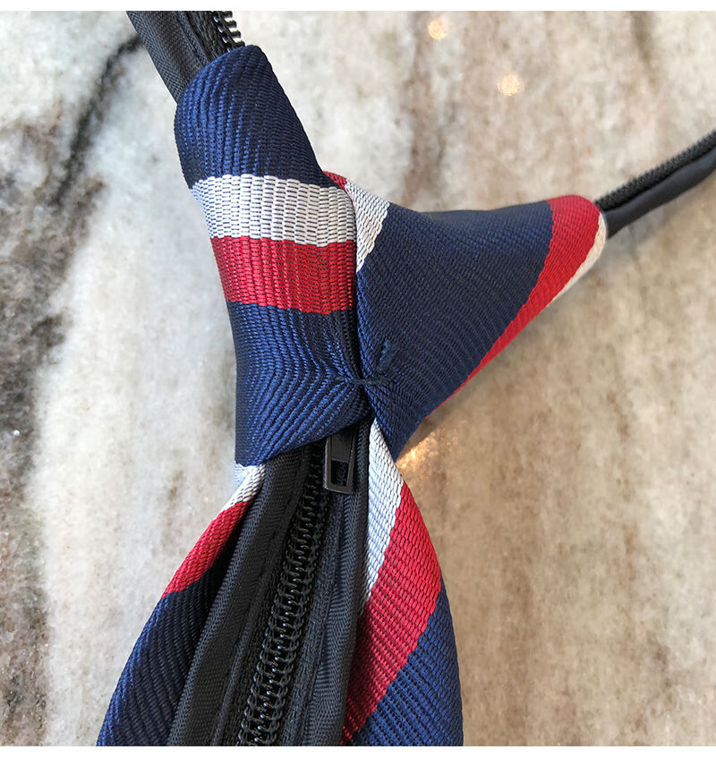 领带男免打男士懒人拉链领带小蜜蜂5公分窄领带新郎伴郎团自动拉链