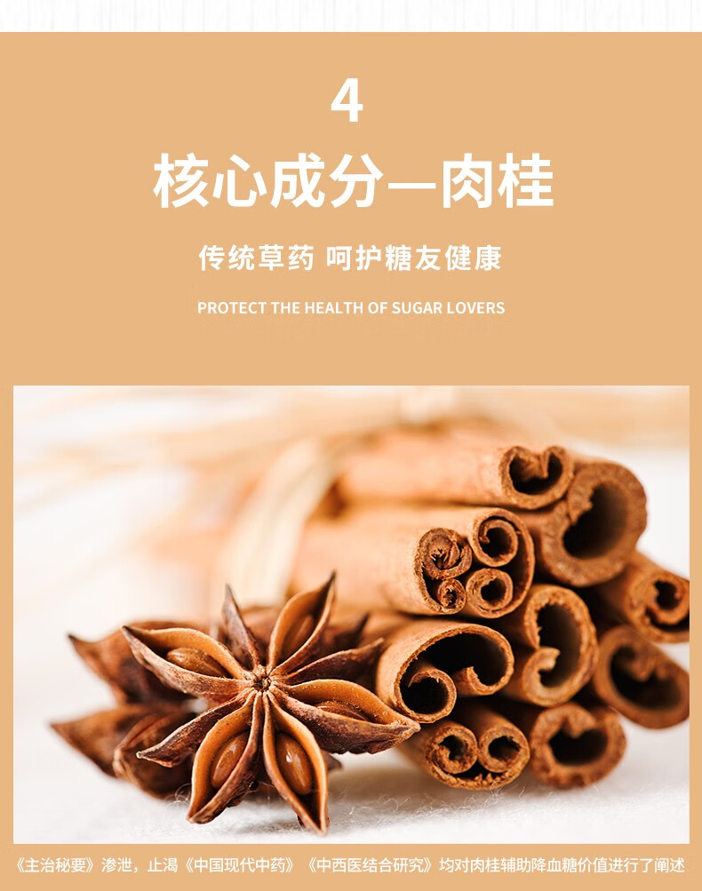 中科院上海营养与健康研究所双专利授权健谊牌肉桂片辅助降血糖3盒