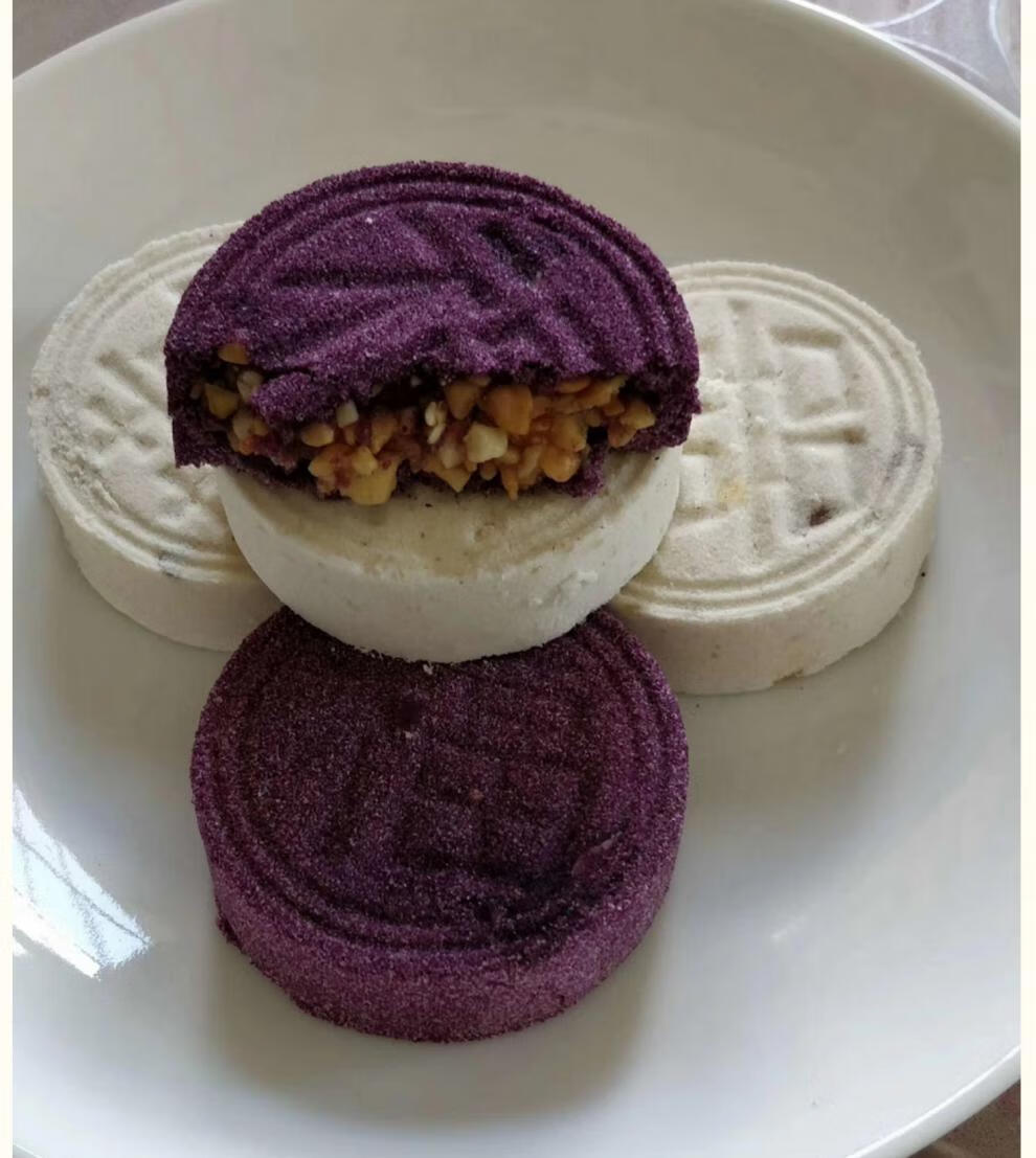 广西特产梧州特产藤县特产太平米饼玲雪米饼夹心饼糕点2筒叉香紫薯