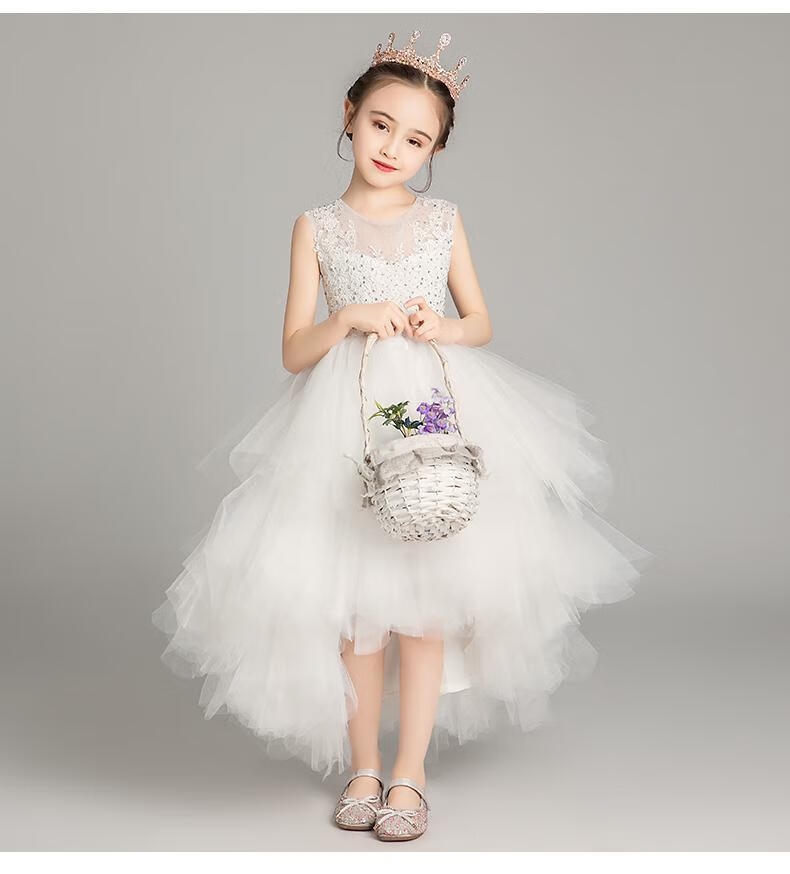燕尾裙女童公主裙女童蓬蓬纱小女孩洋气儿童礼服主持人钢琴演出服花童