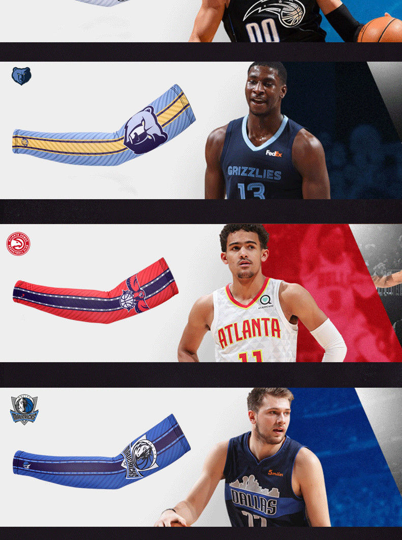 防嗮袖套手袖夏季冰爽nba个性护臂运动篮球队袖套男潮牌湖人冰丝护袖