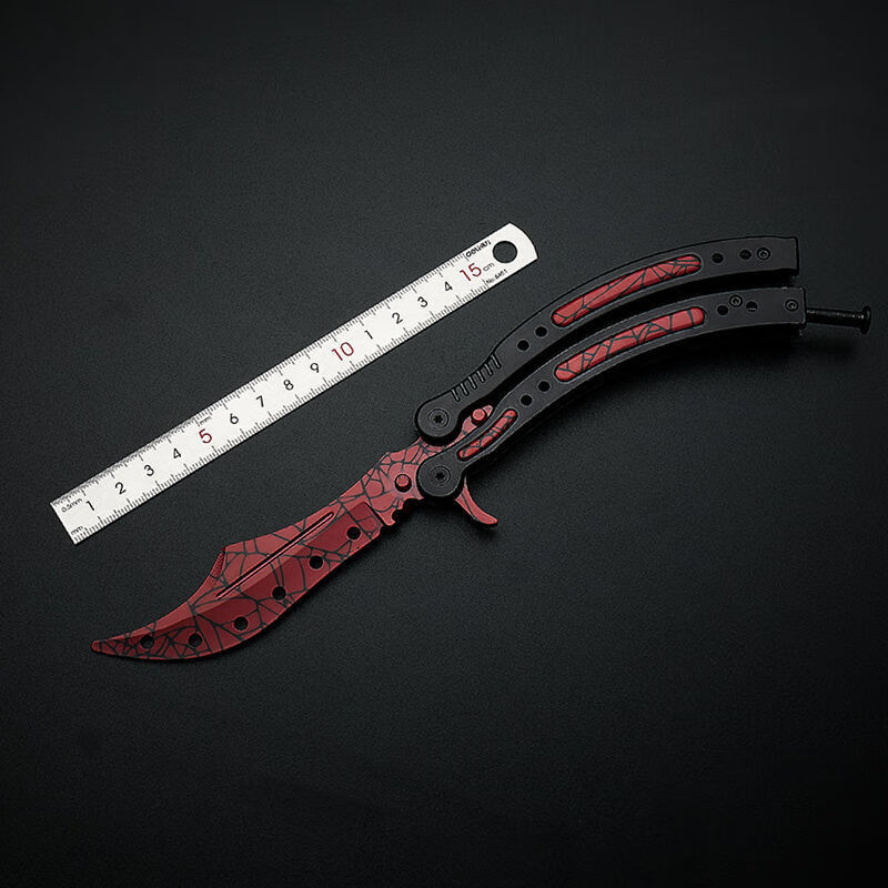 蝴碟刀周边蝴蝶折叠刀未开刃练习用不伤手甩手训练刀蝴蝶梳子皇帝