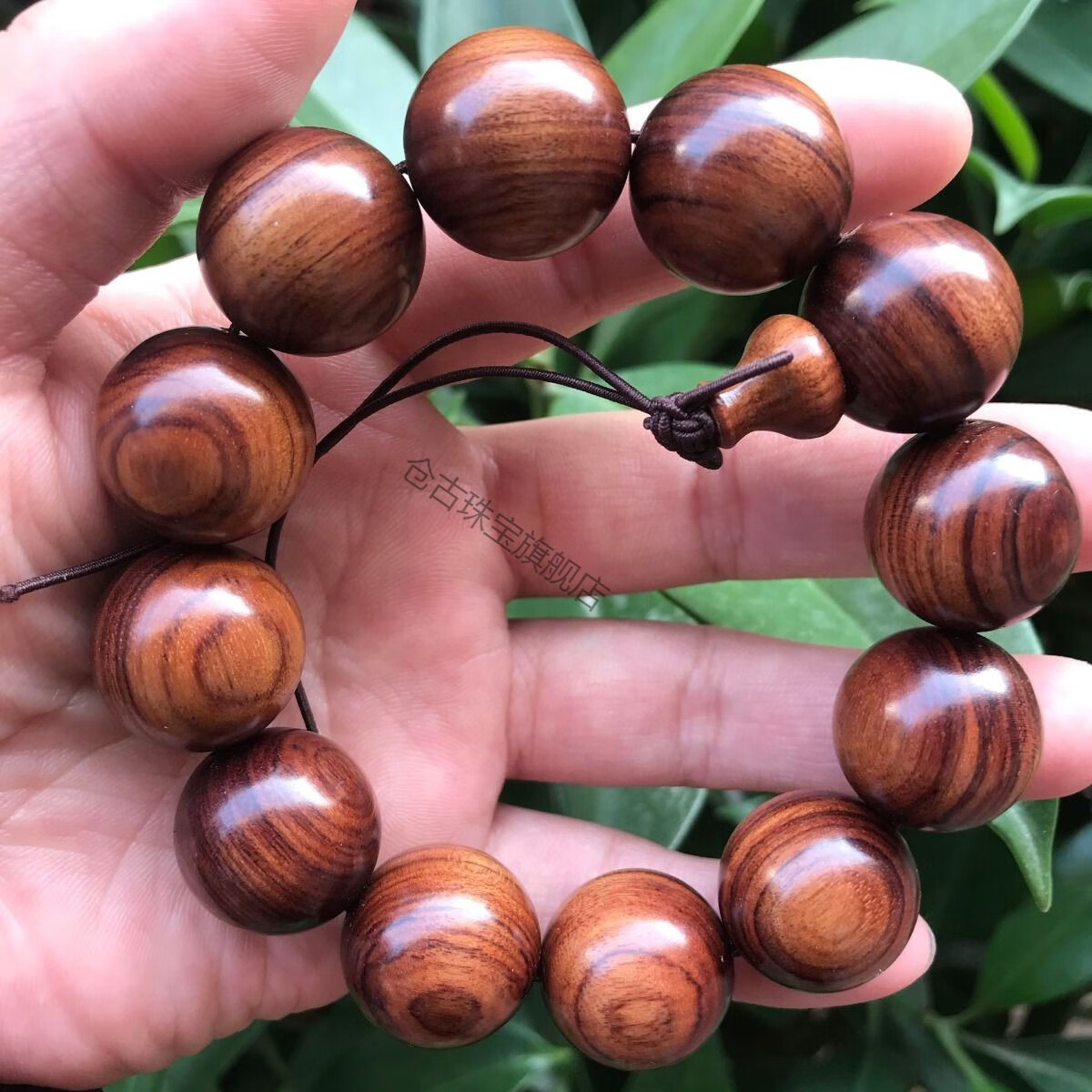 沙漠铁梨木铁木佛珠手串黑花梨黄花梨木手链男女士款文玩念珠沉水小孔