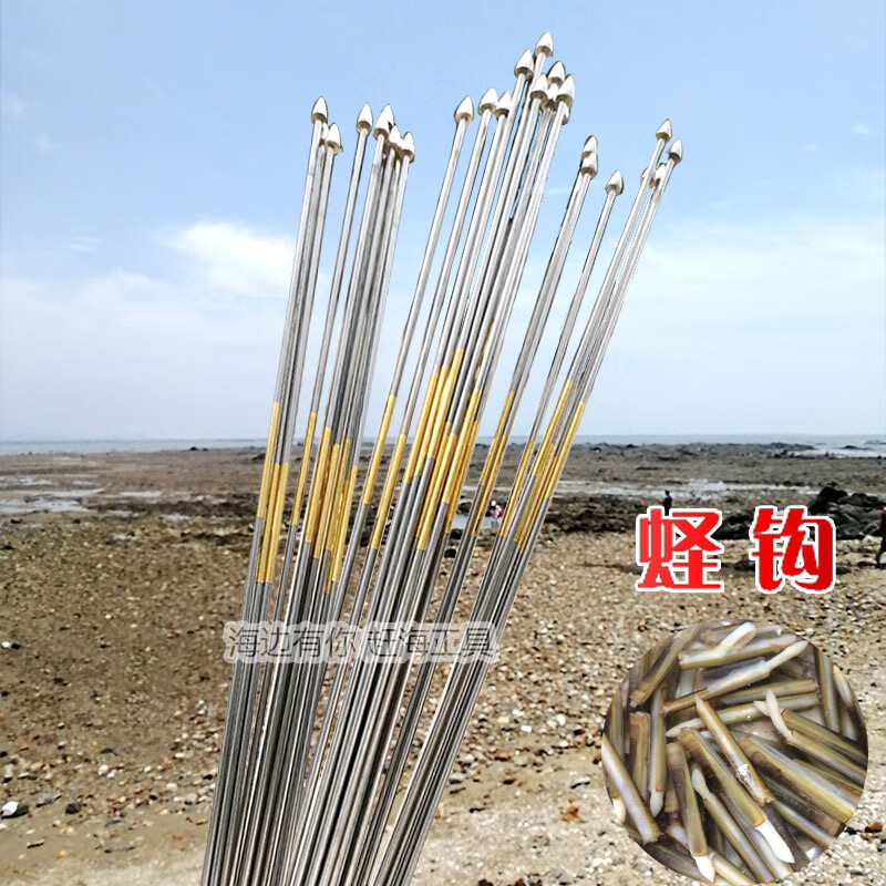 德骊嘉挖蛏子钓蛏子专用钩竹节蛏赶海工具不锈钢304蛏子钩抓蛏子神器