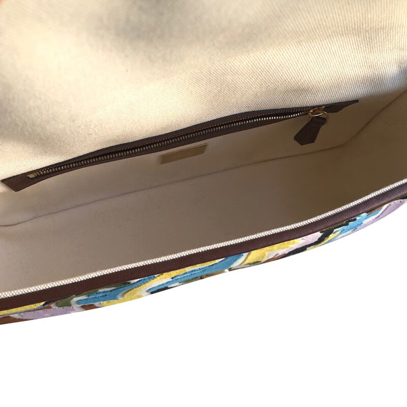 芬迪fendi彩色幻影帆布刺绣法棍包时尚手提单肩包女士现货印花26156cm