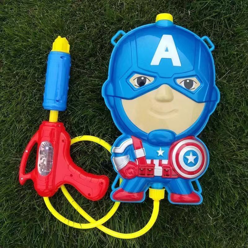 适用于泼水节水枪玩具儿童玩水背包水枪抽拉式喷水枪男女孩沙滩戏水